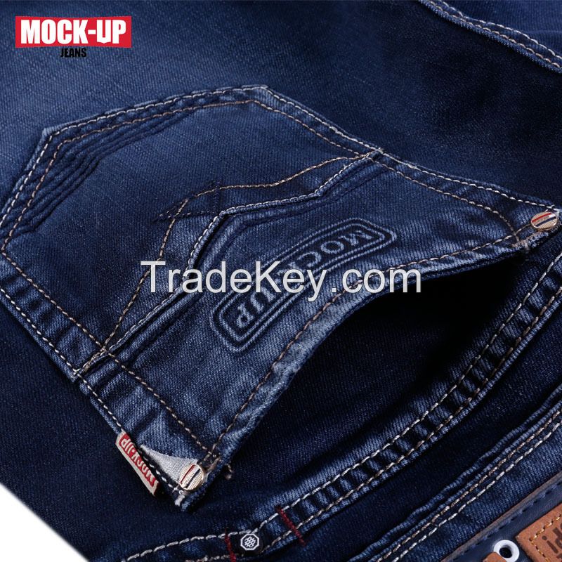 New style high quality washing with whisker DK .indigo men's jeans str