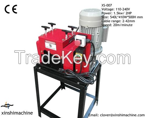 XS-007 cable stripping machine bench top automatic wire stripping machine Available Size: 2-42mm