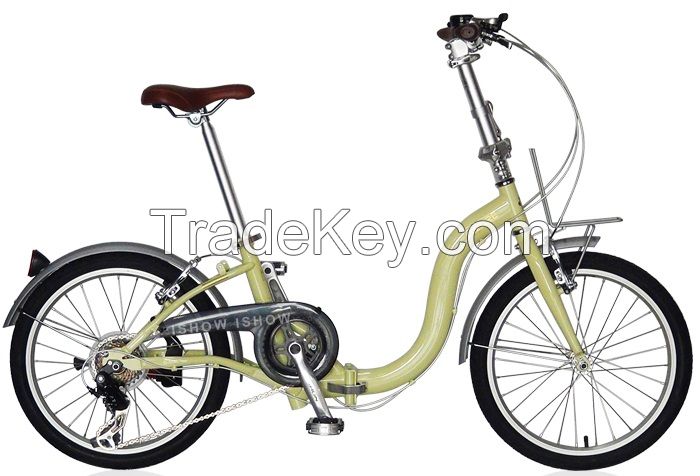 Folding Bike low step 20 inch 7 speed Hi-ten Steel frames and forks EN14764