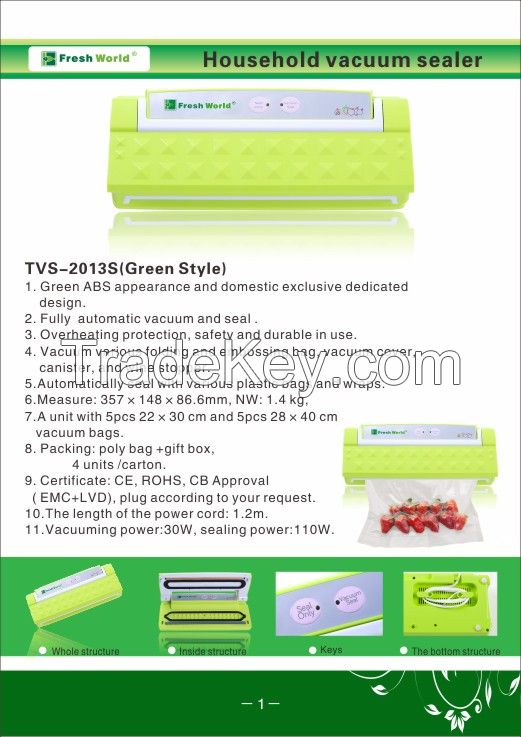 Hot sell double chamber kitchen apliance household food vacuum sealer