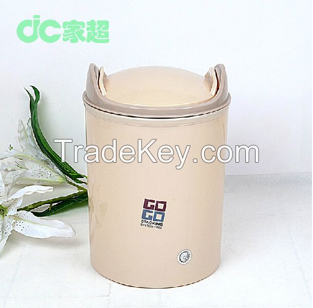 household / hot sale creative plastic dustbin with cover 6L