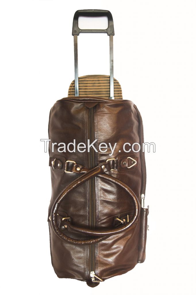 Brown Duffle Trolley Bag