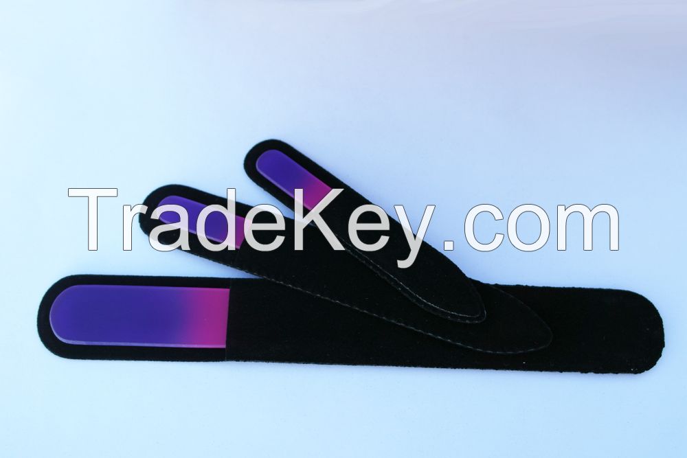 Glass nail file in color handle