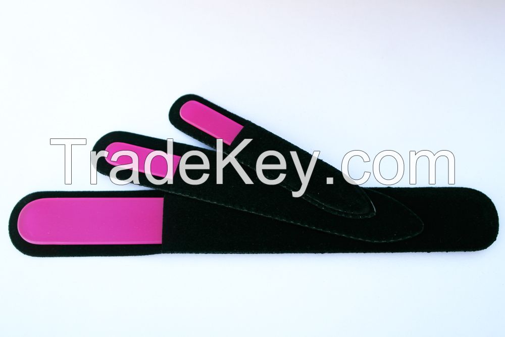 Glass nail file in color handle