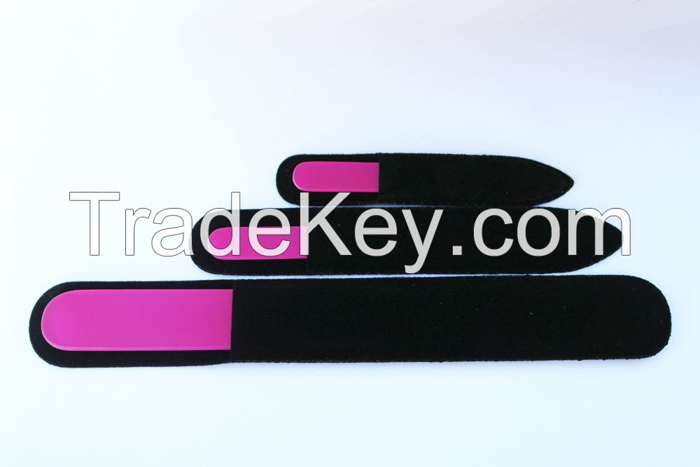 Glass nail file in color handle