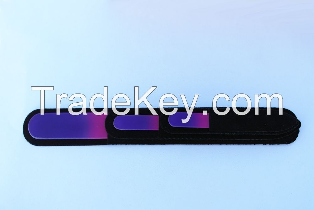 Glass nail file in color handle