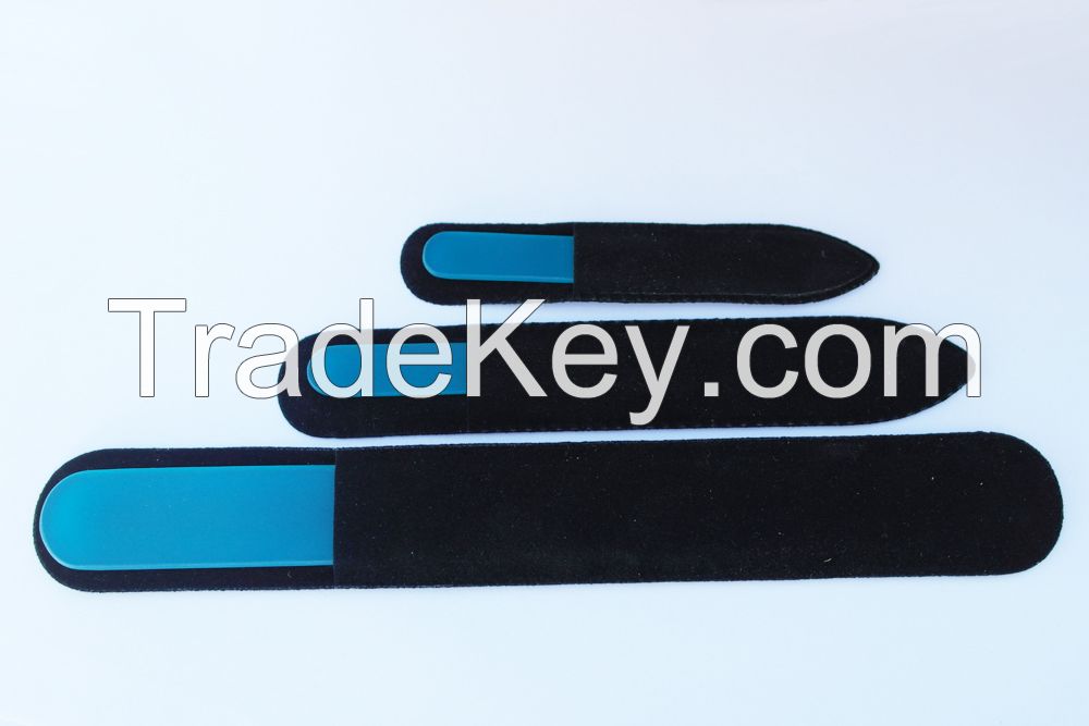 Glass nail file in color handle