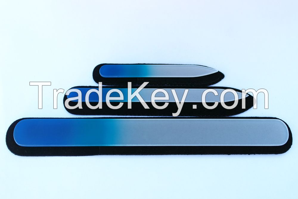 Glass nail file in color handle