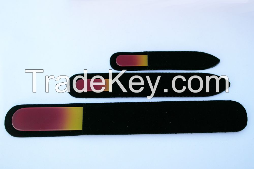 Glass nail file in color handle