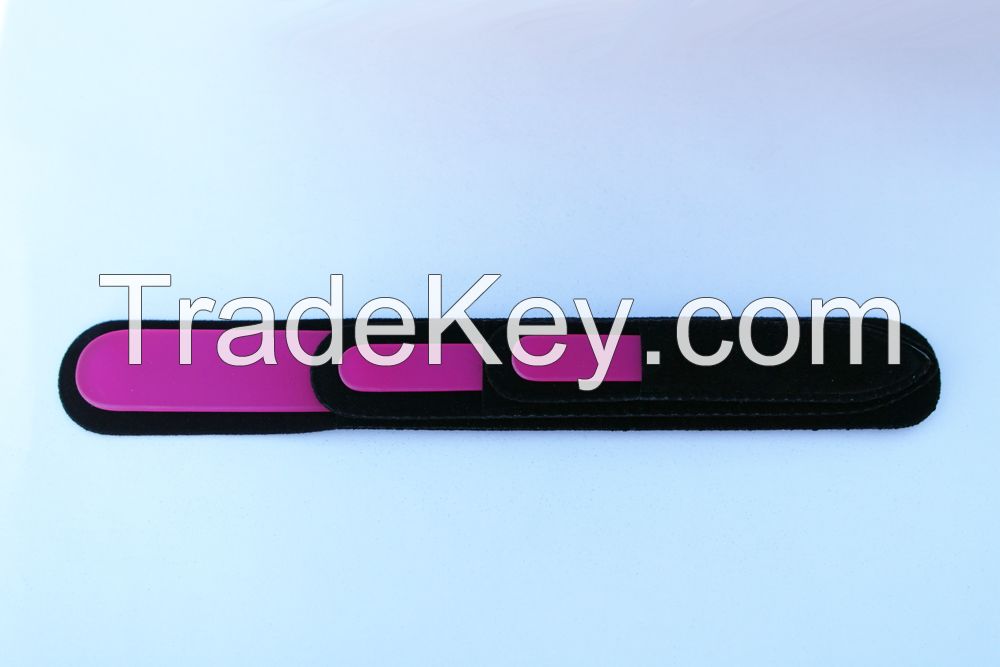 Glass nail file in color handle