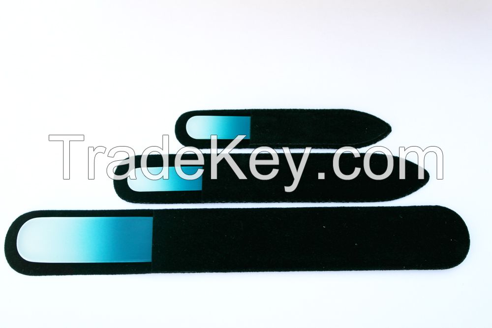 Glass nail file in color handle