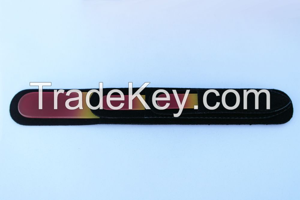 Glass nail file in color handle