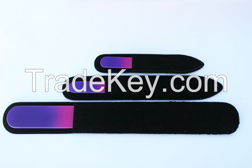 Glass nail file in color handle