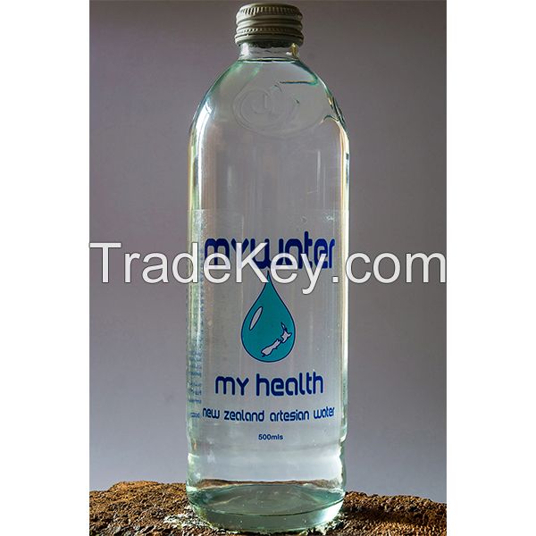 New Zealand Artesian water 500ml Glass