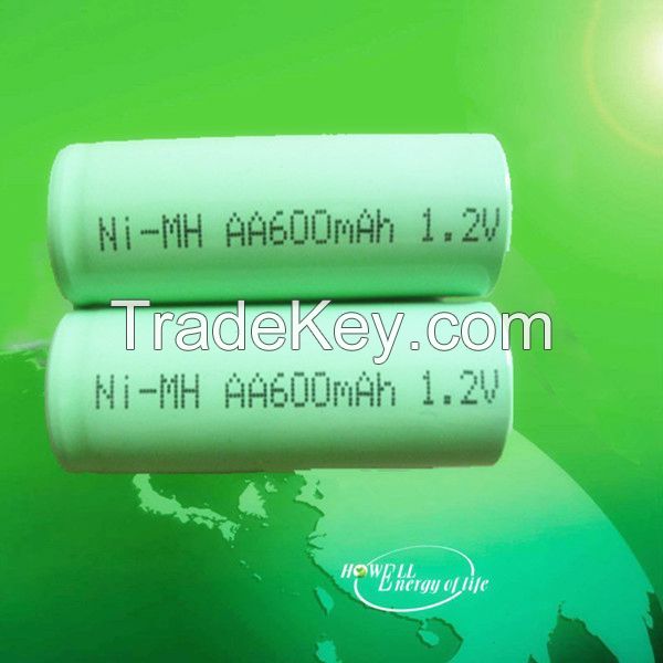 nimh battery/nimh aa 600mAh 1.2V battery/rechargeable battery