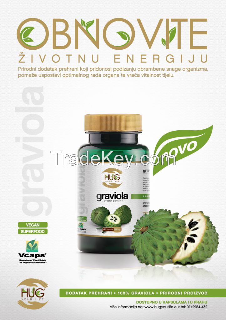 Graviola leaf capsules 120 x 350 mg