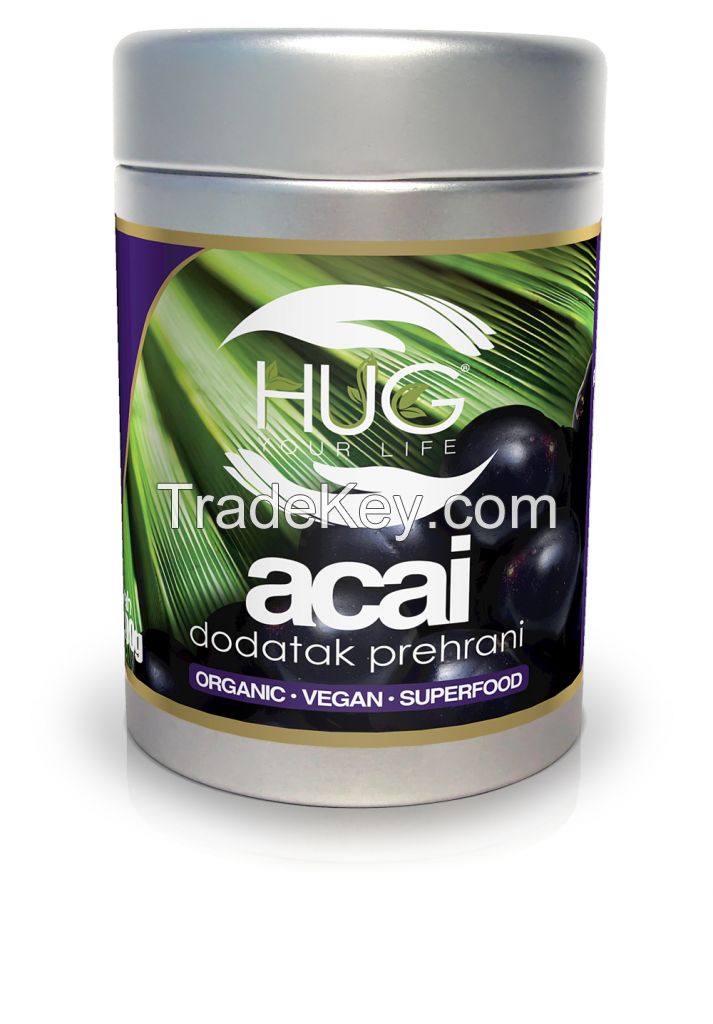 Acai, Acerola, Chlorella, Spirulina, Papaya powders 100g