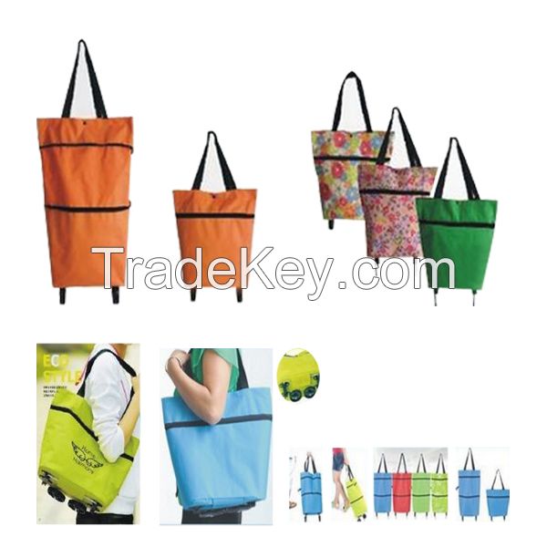 Folding Shopping Bag With Wheels