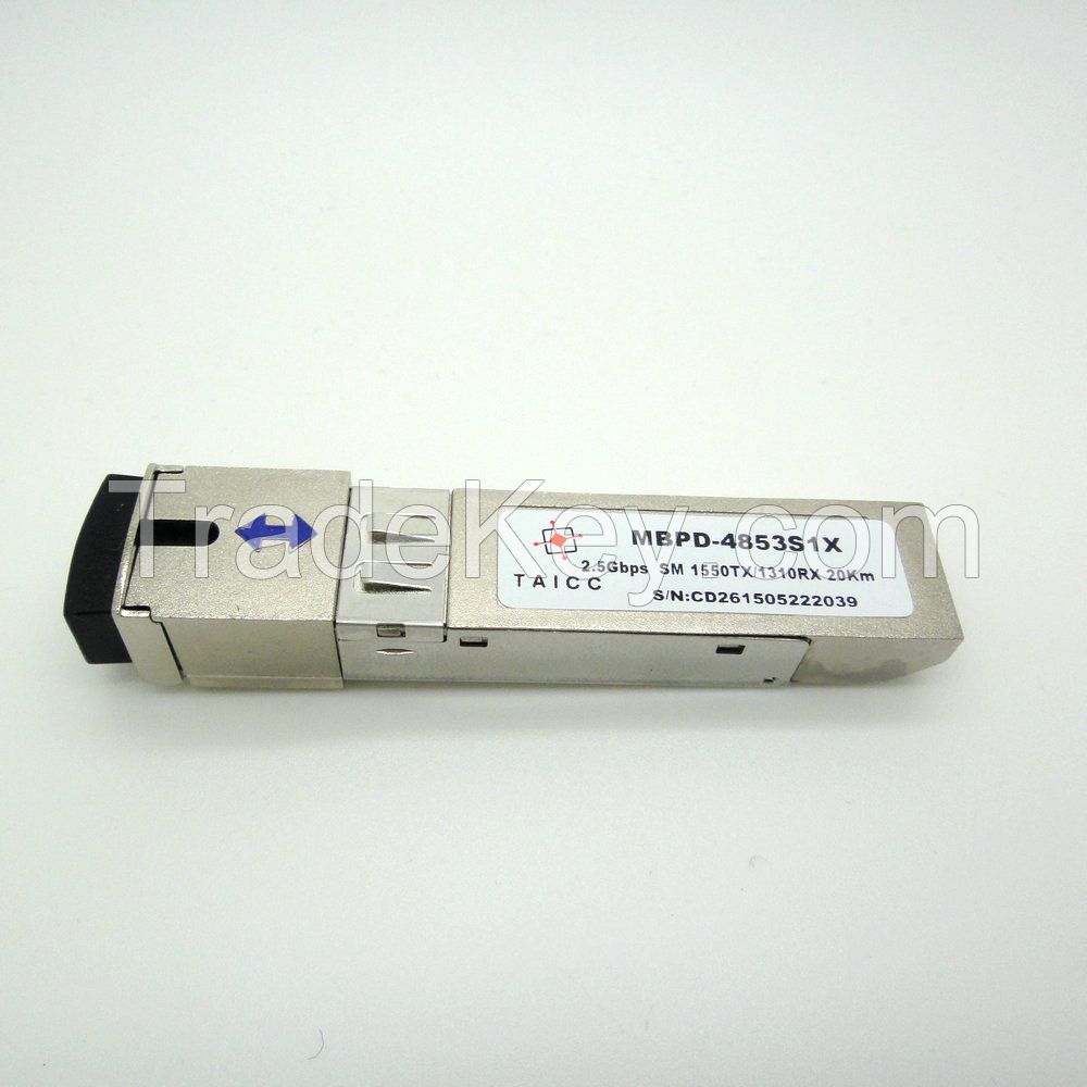 TAICC 2.5Gbps SM 1550tx 1310 rx 20km Fiber Optical SFP Transceiver 