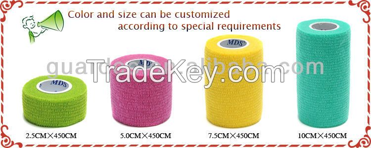 High Quality Customer Colors Non-woven Wound Cohesive Bandage