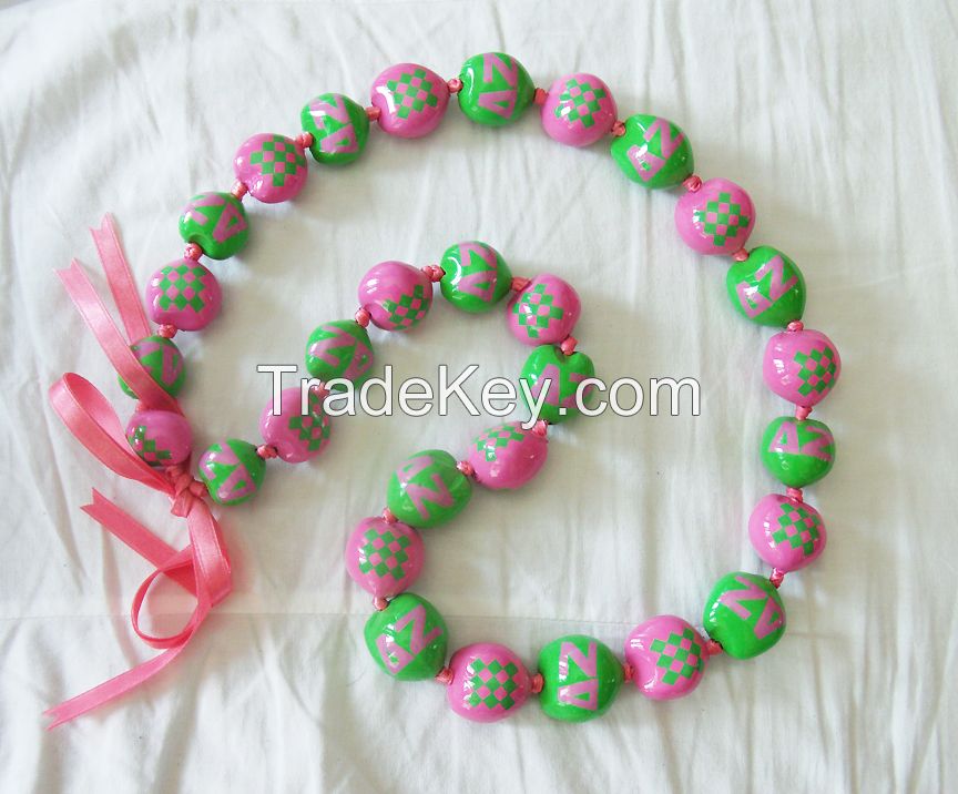 Printed Kukui Nut Necklace