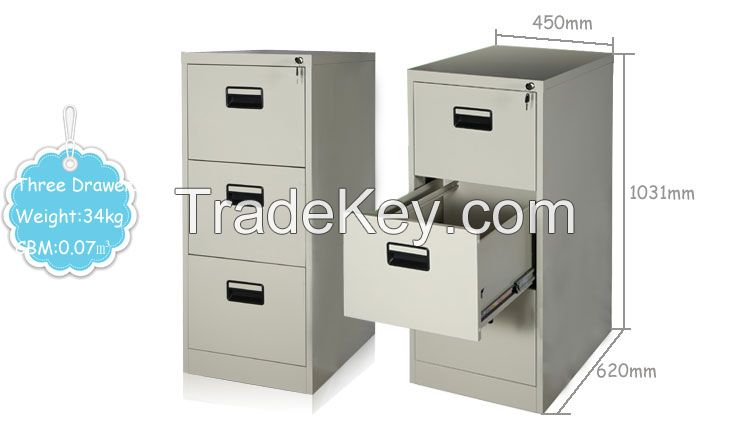 Metal, high quality cold-rold steel plate Material and Filing Cabinet Specific Use2 3  4 drawers steel filing cabinet