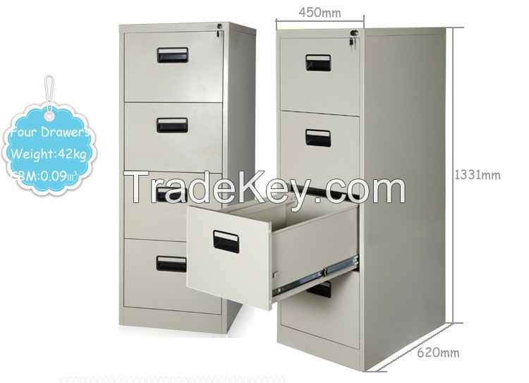 Metal, high quality cold-rold steel plate Material and Filing Cabinet Specific Use2 3  4 drawers steel filing cabinet