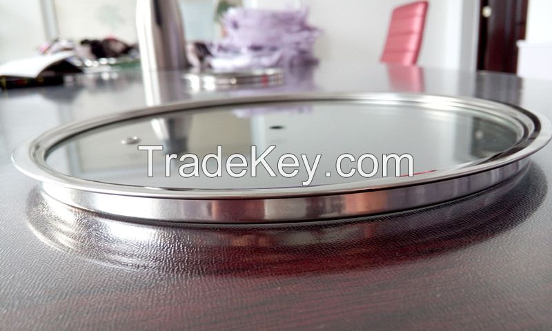 flat glass lid for cookware stailness steel pan