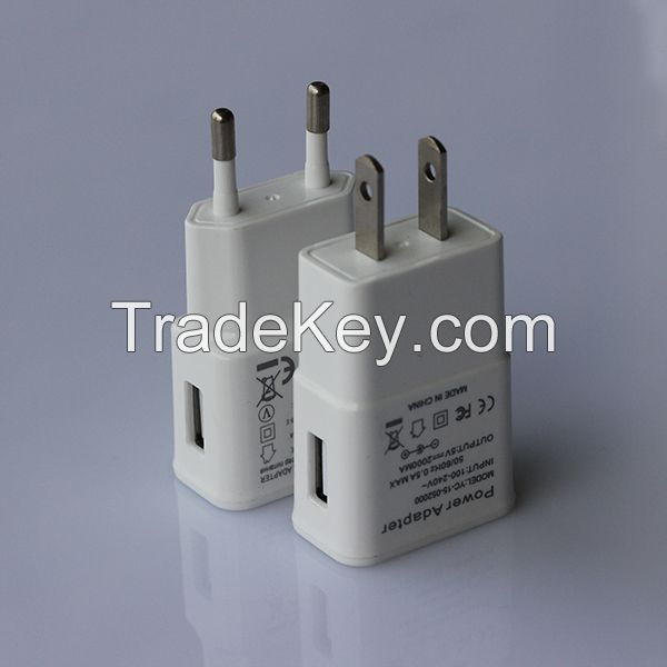 High quality factory sale US /EU pin portable usb smart charger