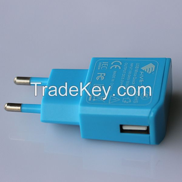 Guangzhou usb charger manufacturers eu plug usb charger