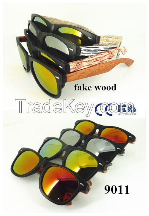 Wholesale Cheapest Plastic Custom Fake Wooden Sunglasses