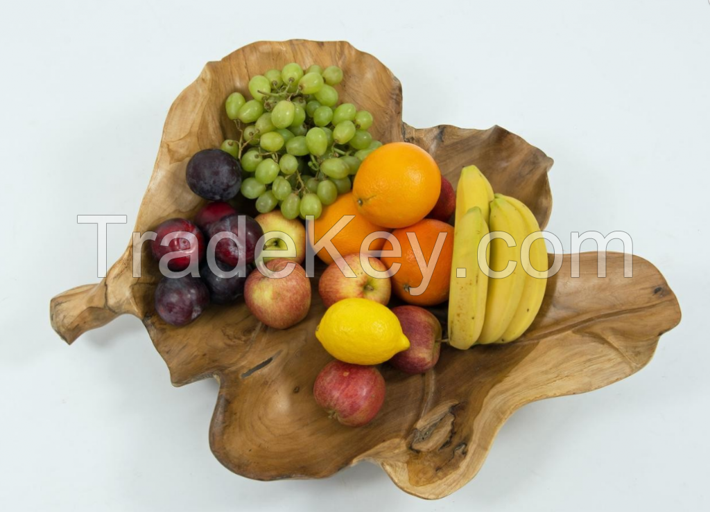 Teak Leaf Fruit/Display Bowl