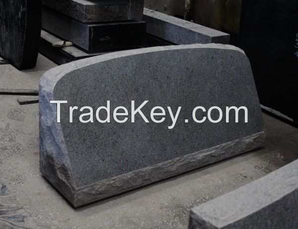 Light Grey G633 Polished Cemetery Slant Marker Monument