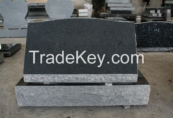 Dark Gray G654 Polished Cemetery Slant Marker Tombstone