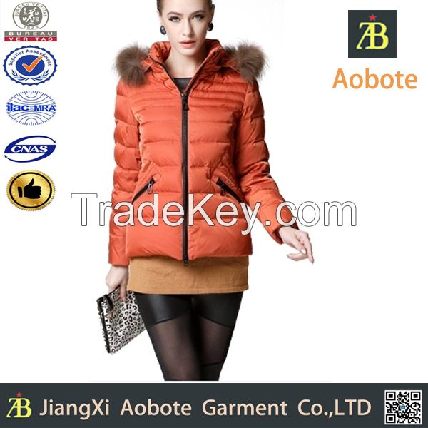 2015 New fashion OEM woman warm down jacket