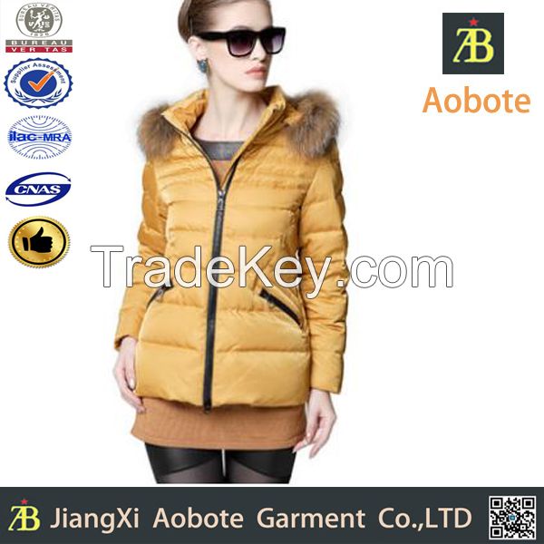 2015 New fashion OEM woman down jacket