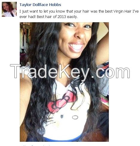 18&quot; 5A Unprocessed Virgin Brazilian Body Wave Hair Extensions