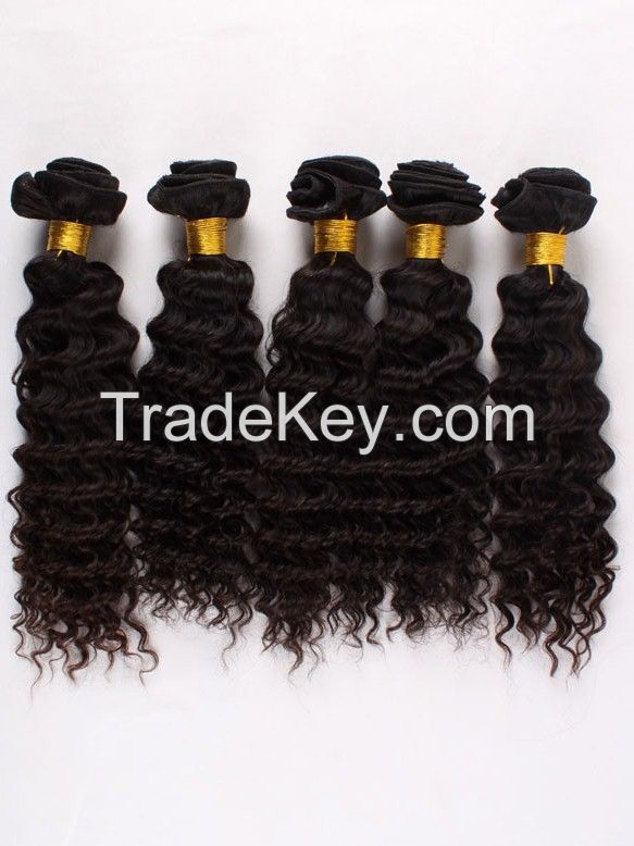 Unprocessed 22&quot; Deep Curly Virgin Peruvian Hair Weave