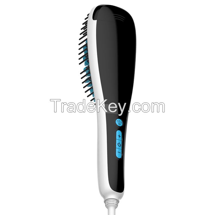 World First Spray LCD Display Ceramic Electric Hair Straightener Comb/Brush