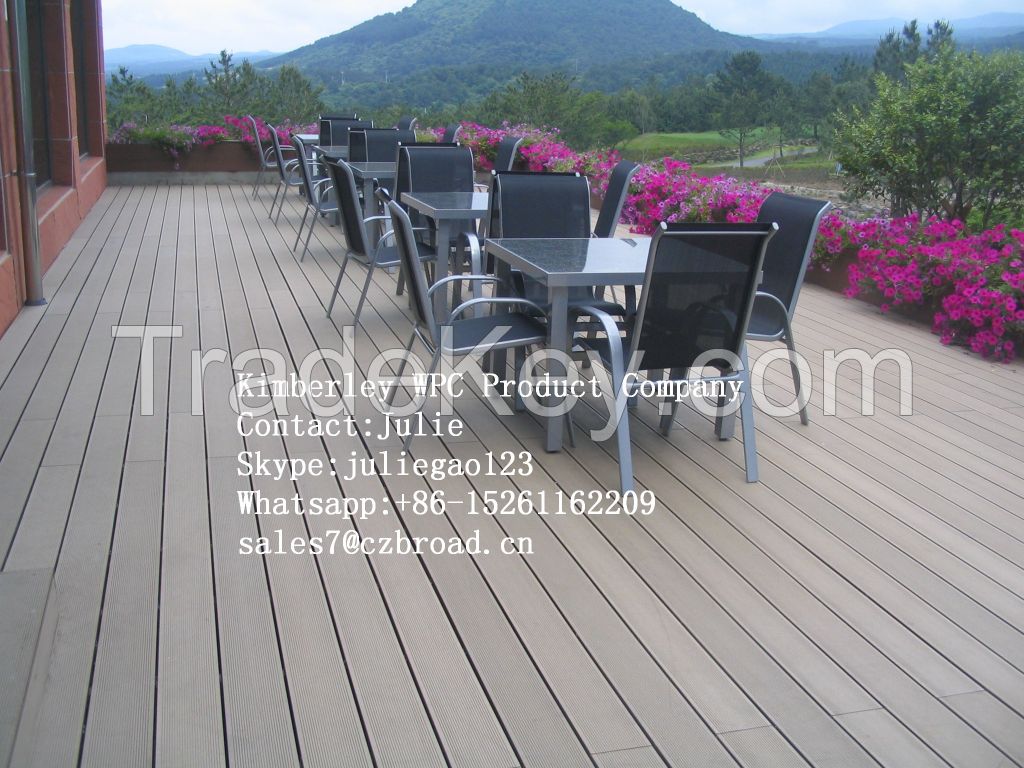 Easy Installation Environmental Friendly WPC Outdoor Decking Floor / Hollow WPC Floor