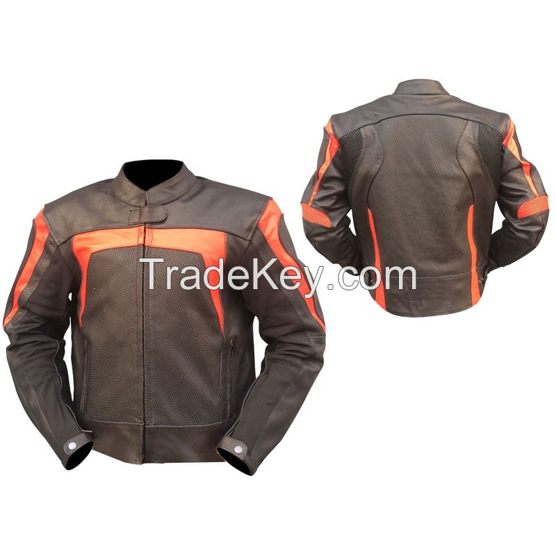 Leather motorbike jacket