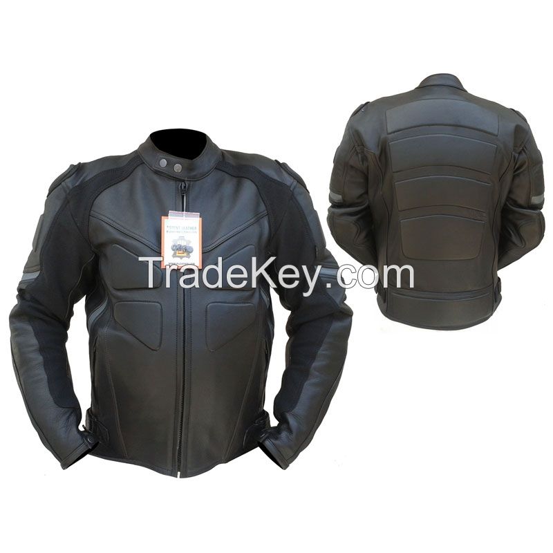 Leather motorbike jacket