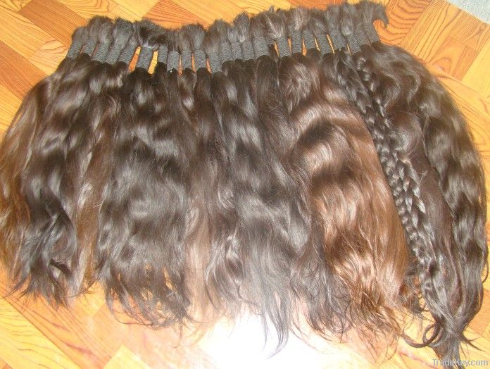 100% unprocessed virgin brazilian nature braid bulk hiar