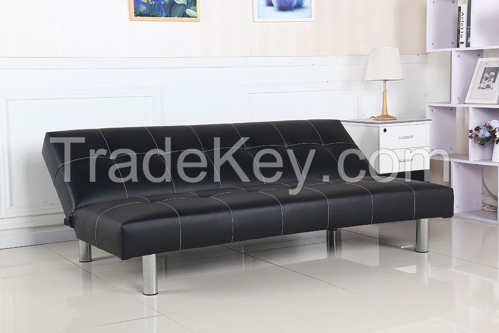 Black PU sofa bed