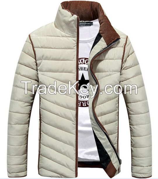 Men's Casual Fashion winter warm Fur Hooded Jackets Coats cotton-padded clothes