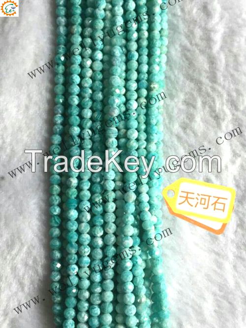 Amazon stone bead- Semi-precious stone for string bead