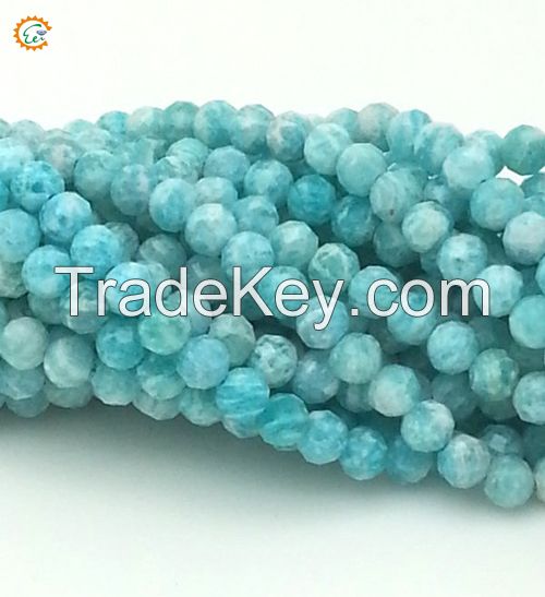 Amazon stone bead- Semi-precious stone for string bead