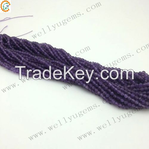 Amethyst bead-Natural stone  facet cut beads