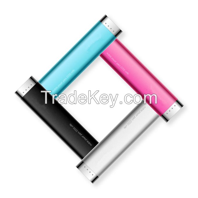 2000mAh Lipstick power bank with indicator