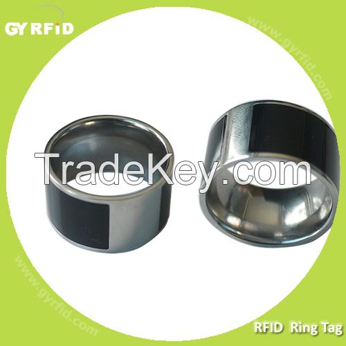 High quality NFC Ring made with Titanium Steel used for Business cards (GYRFID)